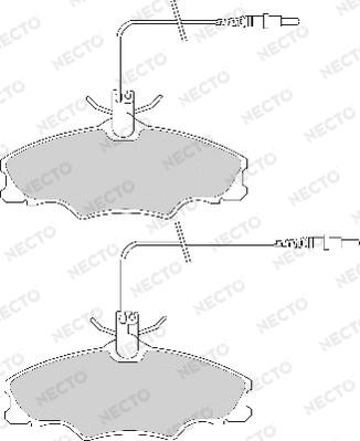 Necto FD6656A - Əyləc altlığı dəsti, əyləc diski www.furqanavto.az