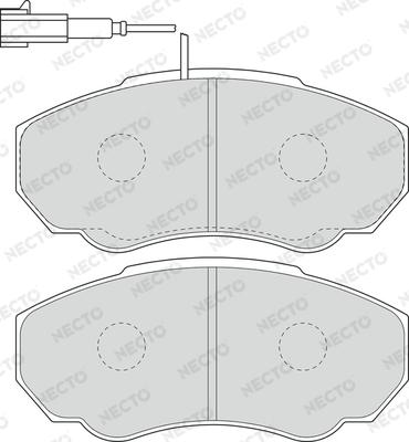 Necto FD6895V - Əyləc altlığı dəsti, əyləc diski furqanavto.az