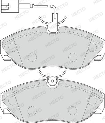 Necto FD6889V - Əyləc altlığı dəsti, əyləc diski furqanavto.az