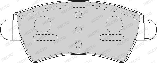 Necto FD7050A - Əyləc altlığı dəsti, əyləc diski furqanavto.az