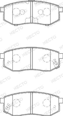 Necto FD7295A - Əyləc altlığı dəsti, əyləc diski www.furqanavto.az