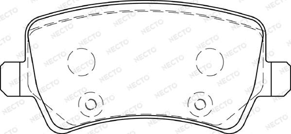 Necto FD7261A - Əyləc altlığı dəsti, əyləc diski furqanavto.az