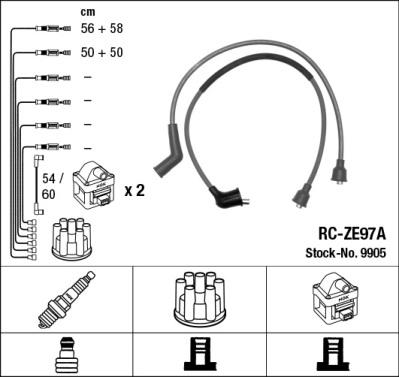 NGK 9905 - Alovlanma kabeli dəsti furqanavto.az