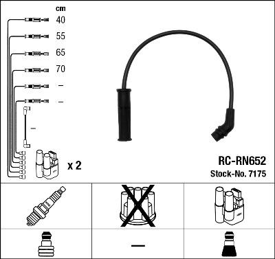 NGK 7175 - Alovlanma kabeli dəsti furqanavto.az