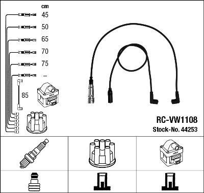 NGK 44253 - Alovlanma kabeli dəsti furqanavto.az