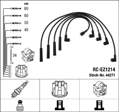 NGK 44271 - Alovlanma kabeli dəsti furqanavto.az