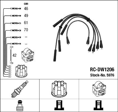 NGK 5976 - Alovlanma kabeli dəsti furqanavto.az