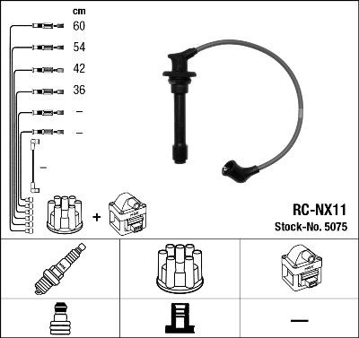 NGK 5075 - Alovlanma kabeli dəsti furqanavto.az