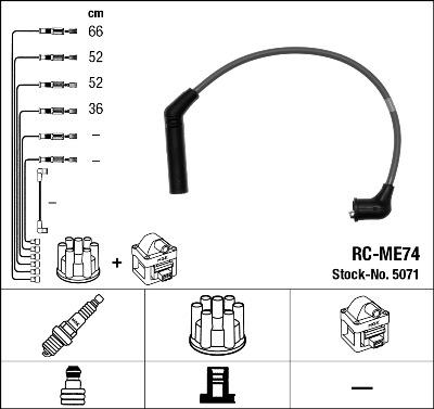 NGK 5071 - Alovlanma kabeli dəsti furqanavto.az