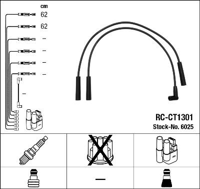 NGK 6025 - Alovlanma kabeli dəsti furqanavto.az