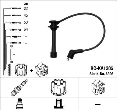 NGK 6306 - Alovlanma kabeli dəsti furqanavto.az