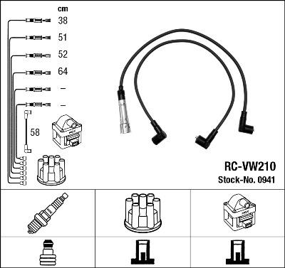 NGK 44286 - Alovlanma kabeli dəsti furqanavto.az