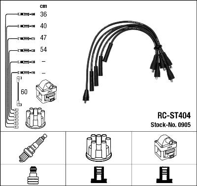 NGK 0905 - Alovlanma kabeli dəsti furqanavto.az