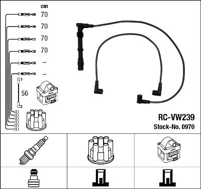NGK 0970 - Alovlanma kabeli dəsti furqanavto.az