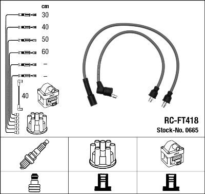 NGK 0665 - Alovlanma kabeli dəsti furqanavto.az