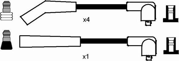 NGK 0889 - Alovlanma kabeli dəsti furqanavto.az