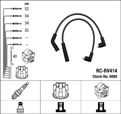 NGK 0889 - Alovlanma kabeli dəsti furqanavto.az