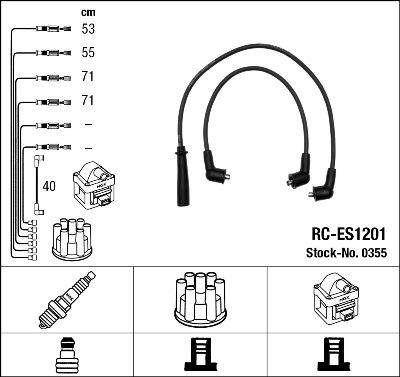 NGK 0355 - Alovlanma kabeli dəsti furqanavto.az