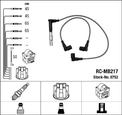 NGK 0752 - Alovlanma kabeli dəsti furqanavto.az