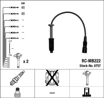 NGK 0757 - Alovlanma kabeli dəsti furqanavto.az