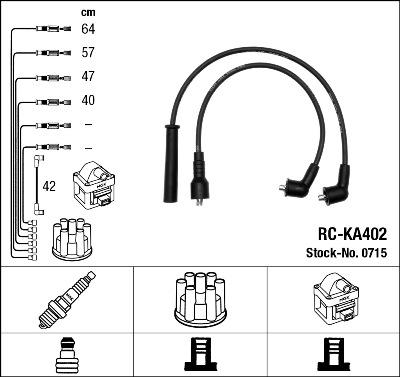 NGK 0715 - Alovlanma kabeli dəsti furqanavto.az