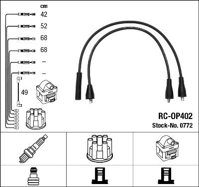 NGK 0772 - Alovlanma kabeli dəsti furqanavto.az