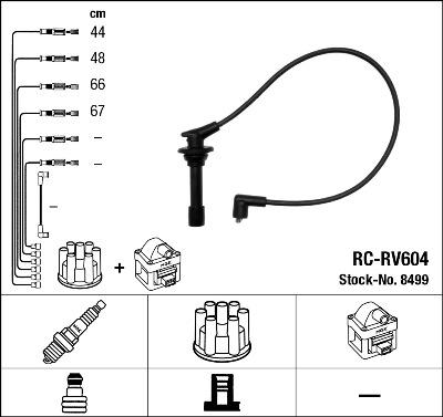 NGK 8499 - Alovlanma kabeli dəsti furqanavto.az