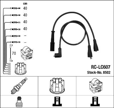 NGK 8502 - Alovlanma kabeli dəsti furqanavto.az