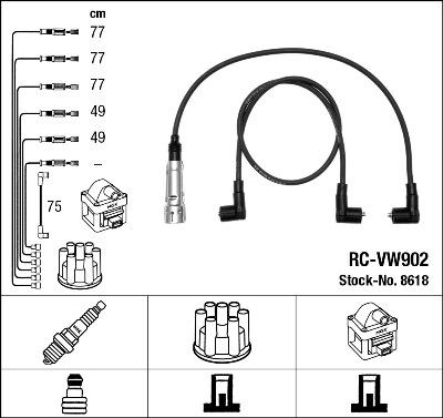 NGK 8618 - Alovlanma kabeli dəsti furqanavto.az