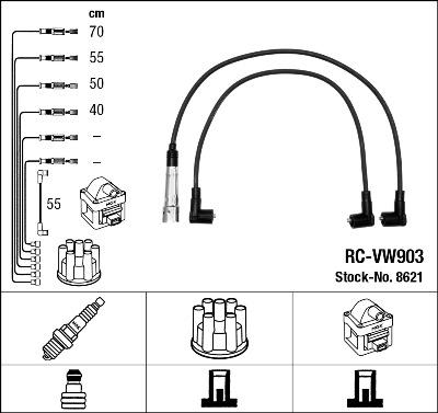 NGK 8621 - Alovlanma kabeli dəsti furqanavto.az