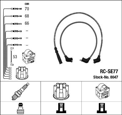 NGK 8047 - Alovlanma kabeli dəsti furqanavto.az