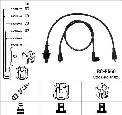 NGK 8182 - Alovlanma kabeli dəsti furqanavto.az