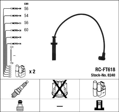 NGK 8248 - Alovlanma kabeli dəsti furqanavto.az