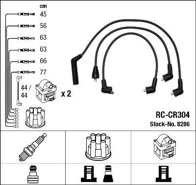 NGK 8286 - Alovlanma kabeli dəsti furqanavto.az