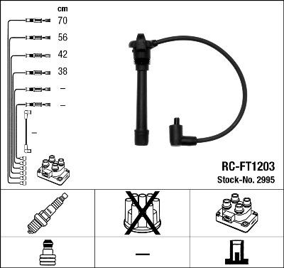 NGK 2995 - Alovlanma kabeli dəsti furqanavto.az