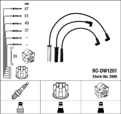 NGK 2996 - Alovlanma kabeli dəsti furqanavto.az