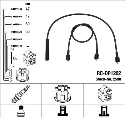 NGK 2590 - Alovlanma kabeli dəsti furqanavto.az