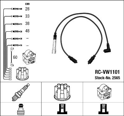 NGK 2565 - Alovlanma kabeli dəsti furqanavto.az