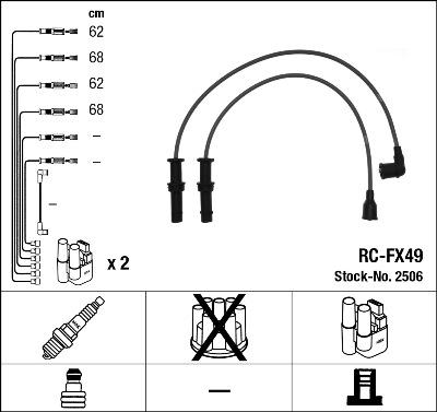 NGK 2506 - Alovlanma kabeli dəsti furqanavto.az