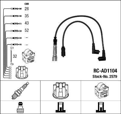 NGK 2579 - Alovlanma kabeli dəsti furqanavto.az