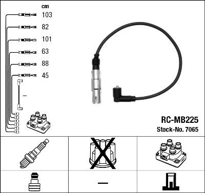 NGK 7065 - Alovlanma kabeli dəsti furqanavto.az