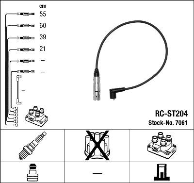 NGK 7061 - Alovlanma kabeli dəsti furqanavto.az