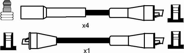 NGK 7196 - Alovlanma kabeli dəsti furqanavto.az