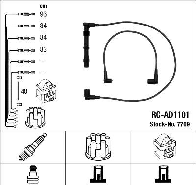 NGK 7709 - Alovlanma kabeli dəsti furqanavto.az