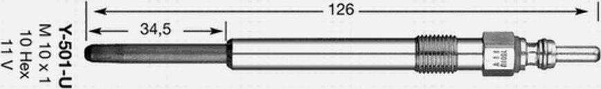 NGK Y-501U - İşıqlandırma şamı furqanavto.az