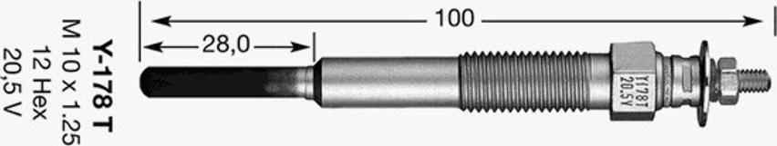 NGK Y-178 T - İşıqlandırma şamı furqanavto.az