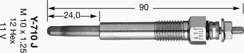 NGK Y-710J - İşıqlandırma şamı www.furqanavto.az