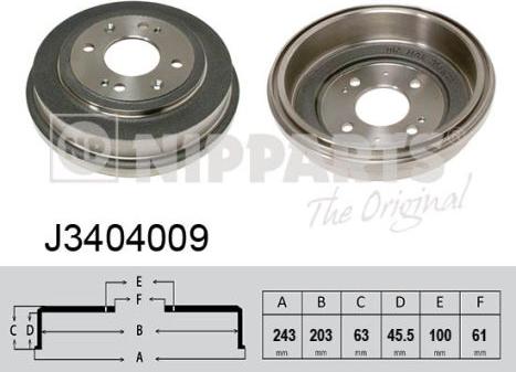 Nipparts J3404009 - Əyləc barabanı furqanavto.az