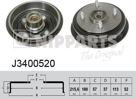 Nipparts J3400520 - Əyləc barabanı furqanavto.az