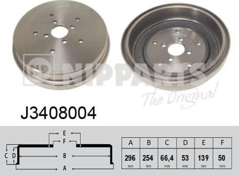 Nipparts J3408004 - Əyləc barabanı furqanavto.az